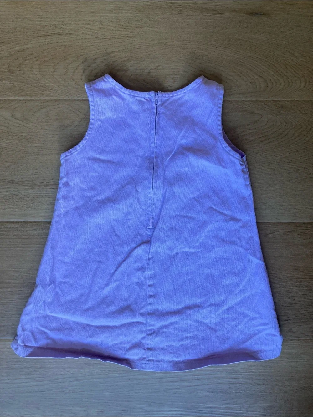Vintage Lavender Floral Embroidered Cotton Baby Dress